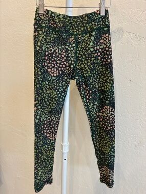 Munster Olive Green Leggings with Pink Spot Print